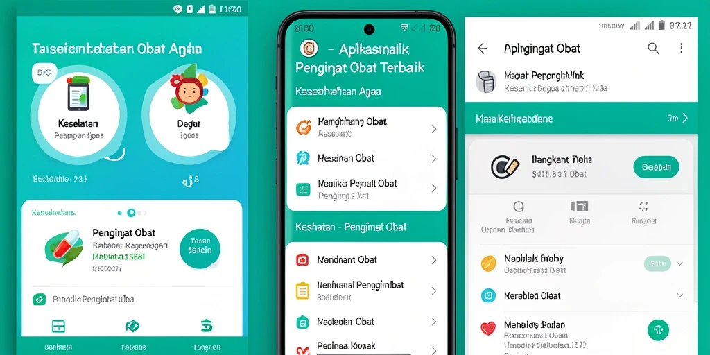 Antarmuka aplikasi Pengingat Obat 8180 yang sederhana dan fungsional.
