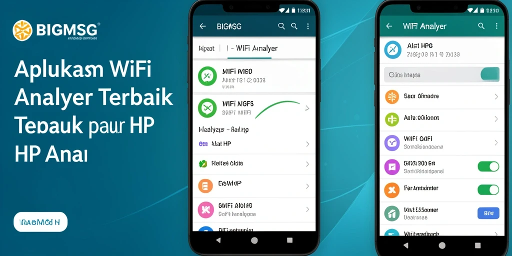 Antarmuka BIGMSG menampilkan analisis jaringan WiFi secara jelas dan informatif.