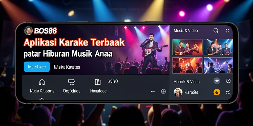 Antarmuka pengguna <strong>BOS88</strong> yang menarik dan mudah dinavigasi untuk sesi Karaoke.