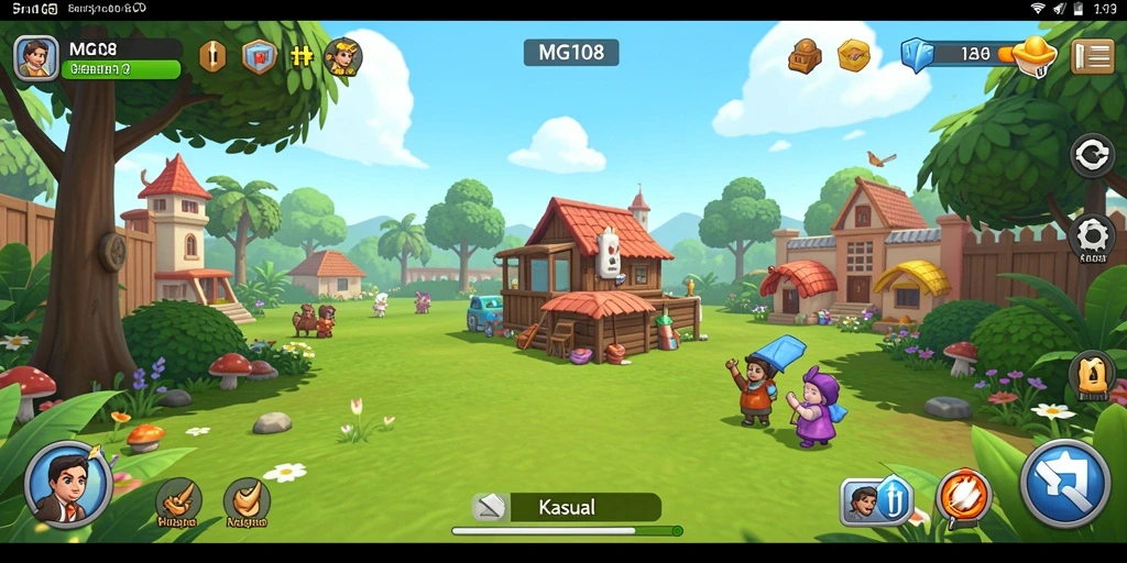Screenshot utama MG108 dengan antarmuka permainan yang menarik dan interaktif.