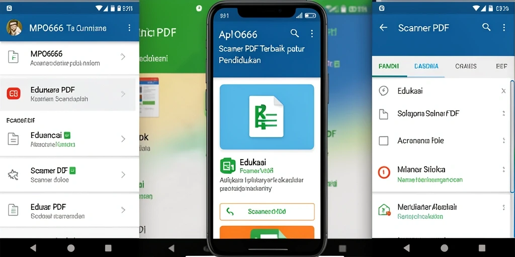 Antarmuka aplikasi MPO666 dengan fitur pemindaian PDF yang intuitif.