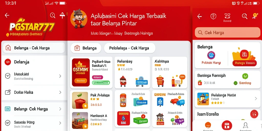 Antarmuka PGSTAR777 yang intuitif dan fungsi Cek Harga yang lengkap.