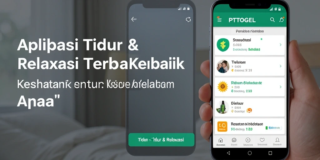 Antarmuka pengguna PTTOGEL yang menenangkan untuk tidur lebih baik.