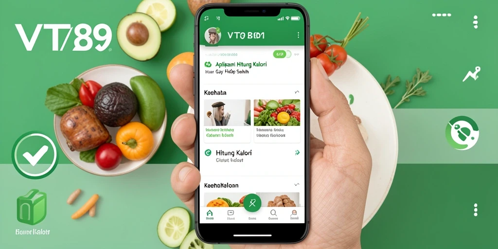 Antarmuka VT789 menampilkan fitur hitung kalori dengan mudah dan intuitif.