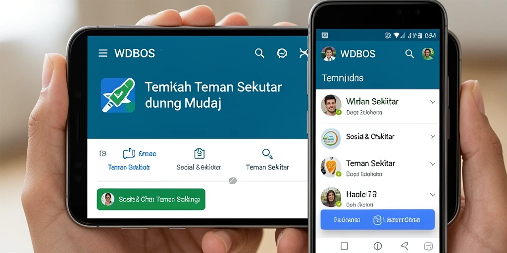 Antarmuka WDBOS menampilkan profil dan fitur interaksi pengguna dengan jelas.